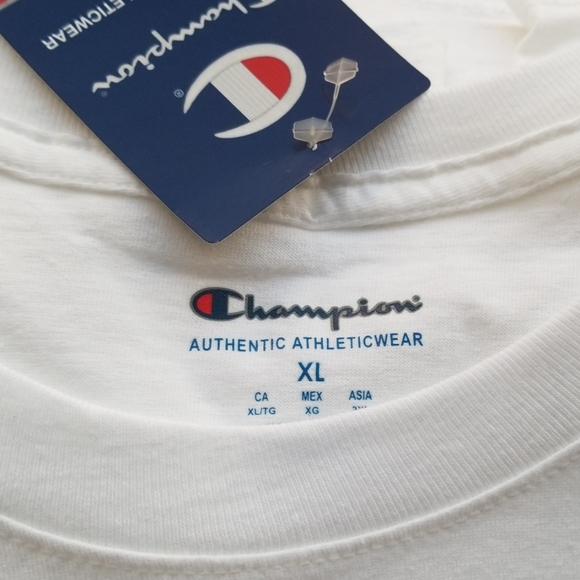 Champion Cotton Blend Graphic Logo Crewneck Shirt - Picture 2 of 3